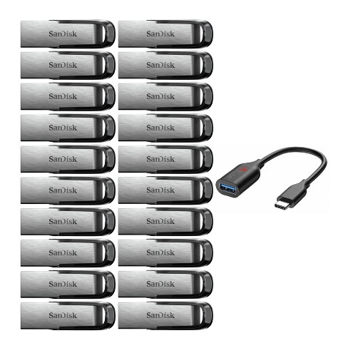 Sandisk 32gb Ultra Usb 3.0 Flash Drive (20-pack) With Usb-c Adapter : Target