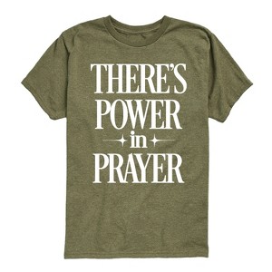 Boys' - Instant Message - Theres Power In Prayer Short Sleeve Graphic T-Shirt - 1 of 4