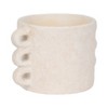 Pottery and Cement Planter with Unique Multi-Loop Handle Design Stylish Contemporary Accent - 3 of 4