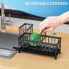 Attop Sponge Holder for Kitchen Sink with Towel Rack, Sink Caddy with Kitchen High Brush Holder, Organzier Rustproof - 2 of 4