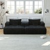 NicBex Couches for Living Room 55" Chenille Sponge Sofa Lounge Chair Fluffy Modern Sleeper Chair with 2 Throw Pillows, No Assembly Required, Grey - 4 of 4