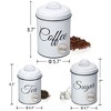Coffee Tea Sugar Containers for Countertop, 3-Piece Stainless Steel Kitchen Canisters Set - 2 of 4