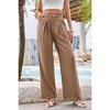 Women's Wide Leg Pants High Waist Work Business Office Trousers Casual Suit Pants Back Elastic with Pockets - 4 of 4
