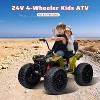 Kids ATV Ride-on, 2 Seaters, 4WD Electric Car, 24V,4x200w Motors, Accelerator Handle, EVA Tires,Metal Suspension, LED Lights & Music, All-Terrain - 2 of 4