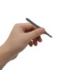 Unique Bargains Durable Striped Slanted Eyebrow Tweezer Black 1 Pc - 2 of 4