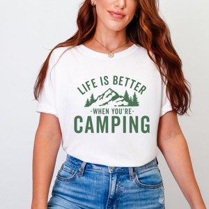 Simply Sage Market Life Is Better When You're Camping Garment Dyed Tee - 1 of 4