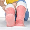 Women's Faux Shearling Lined Slipper Socks, Kid's Winter Indoor Home Non Skid Booties, Soft, Warm, Fluffy, Cozy, Fuzzy, Gifts - Catalonia - 3 of 4