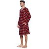 Ashford & Brooks Mens Flannel Plaid Long Sleep Shirt Henley Nightshirt - 2 of 4