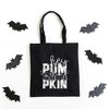 City Creek Prints Hey Pumpkin Distressed Canvas Tote Bag - 15x16 - Black - 2 of 2