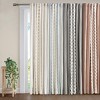Wikineon Cotton Printed Curtain Panel with Chenille Stripe and Lining White/Navy 50x84 - 2 of 4