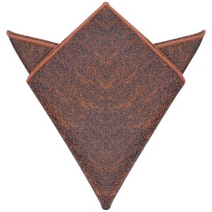 INSPIRE CHIC Men's Solid Color Herringbone Textured Pocket Square - 1 of 4
