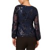 Adrianna Papell Womens Sequin Mesh Peasant Blouse - 2 of 2