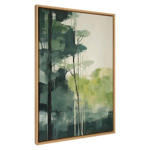 Kate & Laurel All Things Decor 31.5"x41.5" Sylvie Whispering Trees II Framed Canvas by Amy Lighthall Natural - 1 of 4