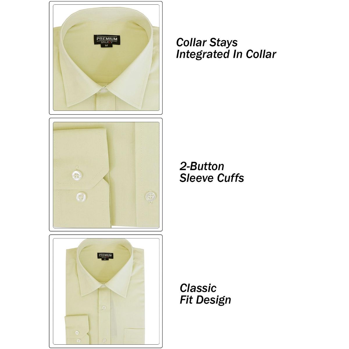 Galaxy Authentic Boy’s Long Sleeve Button Down Dress Shirt - thumbnail 9