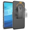 Nakedcellphone Combo for Samsung Galaxy S10 - Ring Grip/Stand Case and Belt Clip Holster - Black - 3 of 4