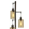 StyleCraft 3 Head Bronze Floor Lamp with Dimpled Glass Shades: Adjustable, UL Listed, Steel Body - 3 of 4