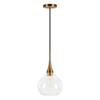 Hampton & Thyme 9.5" Wide Pendant with Glass Shade