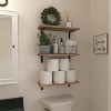 Attop Wood Floating Shelves Set of 6, Shelves for Wall Decor, Farmhouse Shelf for Bedroom, Bathroom Storage Shelves, Book Shelves for Living Room - 3 of 4
