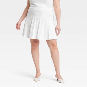 Women's Pleated Mini Sweater Skirt - A New Day™ - 1 of 3