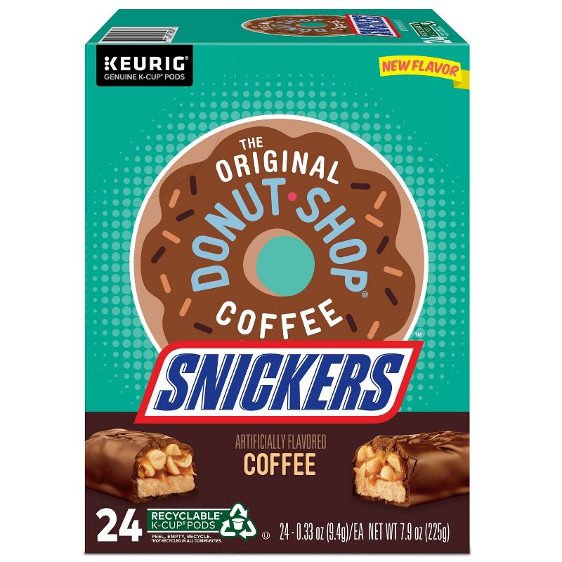 The Original Donut Shop Snickers Medium Roast Coffee Keurig - K-Cup Coffee Pods 24ct, 3 of 12