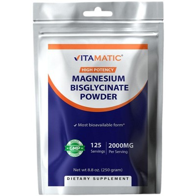 Magnesium Bisglycinate 250gram Powder - 250 Servings