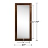 Wooakway 71"H Full Length Mirror Solid Wood Rectangular Standing Mirror with Walnut Finish Leaner Mirror for Bedroom Hallway - 3 of 4
