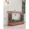 Raised Garden Bed With Trellis, 45 Inch Wood Planter Box With Side Trellis, Hanging Roof, and 4 Drainage Holes, Freestanding Elevated Garden Bed - 2 of 4