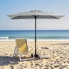 Hyleory 10FT Market Umbrella for All Seasons, 6 Iron Core Ribs, Size: 120" x 96" - 4 of 4
