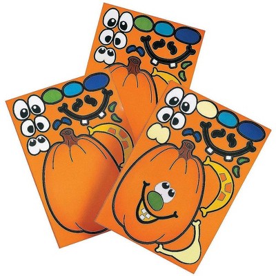 Fun Express Make-A-Pumpkin Clings- Stationery - 12 Pieces