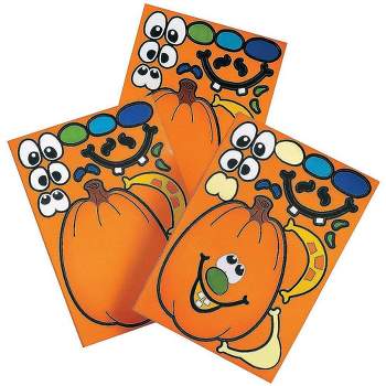 Fun Express Make-A-Pumpkin Clings- Stationery - 12 Pieces