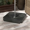 Outsunny 4 Piece Patio Umbrella Base Weight Set, Outdoor Cantilever Offset Umbrella Weights, 132 lb. Water or 176 lb. Sand - 3 of 4