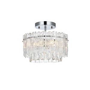 Elegant Lighting Emilia 12 inch Flush Mount in Chrome - 1 of 4