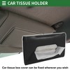 Unique Bargains Universal Car Standard Tissue Holder Tissues Box Cover Car Backseat Extra Large Tissue Organization Faux Leather Black - 2 of 4