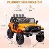 2-Seater Kids Electric Ride-on Car, 2WD/4WD Toddler Truck with Trunk, Suspension, LED Lights & Music, Remote Control Vehicle for Ages 3-8 - 2 of 4