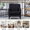 CAVINAS Modern Upholstered Accent Chair with Scooped Arms, Corduroy Fabric Armchair for Bedroom, Apartment, Office or Waiting Room - 2 of 4