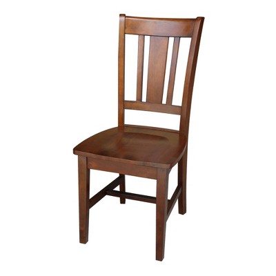 Elegant Espresso Solid Wood Desk and Chair Set with Spacious Drawer