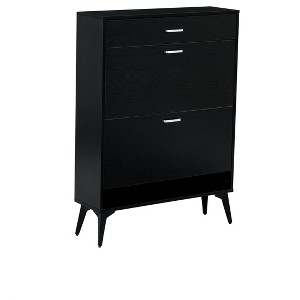 NicBex Storage Cabinet with 2 Flip Drawers and 1 Drawer,Shoe Rack Storage Organizer with Open Shelves for Closet Hallway Bedroom Entryway - 1 of 4