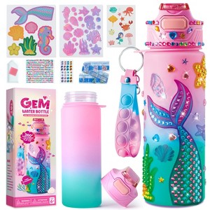 Joyfy Decorate Your Own Mermaid/Unicorn Water Bottle Kit for Girls 6+, Creative Birthday & Christmas Craft Back to School Gift for Kids - 1 of 4