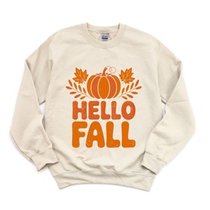 Simply Sage Market Hello Fall Pumpkin Distressed Sweatshirt - 1 of 4