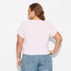 Women's "Lucky" Short Sleeve Graphic Baby T-Shirt - Pink - 2 of 3
