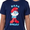 The Smurfs Pjs Mens Papa Smurf Short Sleeve Shirt And Pants Pajama Set Navy Blue - 3 of 4