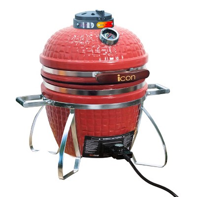 Vision I-CON 101 Electric and Charcoal Kamado Grill - Red