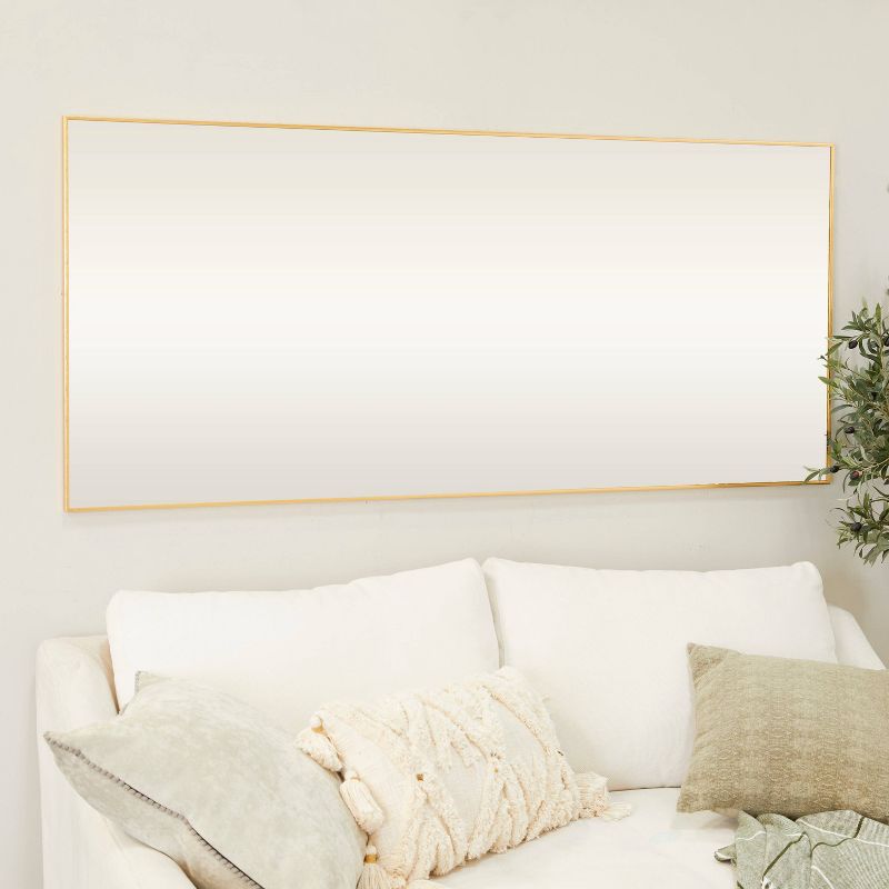 Metal Wall Mirror with Thin Frame Gold - CosmoLiving by Cosmopolitan, 1 of 6