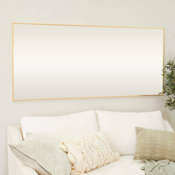 Metal Wall Mirror with Thin Frame Gold - CosmoLiving by Cosmopolitan