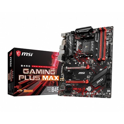 MSI B450 Gaming Plus Max Performance Gaming Motherboard AMD Ryzen 2nd & 3rd Gen AM4 M.2 USB 3 DDR4 DVI HDMI Crossfire ATX