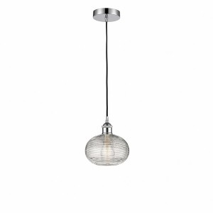 Ithaca - 1 Light Cord Hung Mini Pendant In Industrial Style-8.25 Inches Tall and 8 Inches Wide - 1 of 1