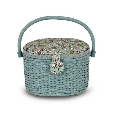 Dritz Small Oval Weaved Sewing Basket