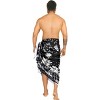 LA LEELA Men's Sarong Bath Hawaiian Pareo Wrap One Size Smokey - 3 of 4