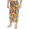LA LEELA Men's Summer Long Surfing Samoan Cover Up Swimwear Beach Wrap Vacation Pareo Beachwear Hawaiian Sarong For Men One Size Multicolored Floral - 3 of 4