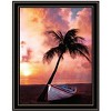 HomeRoots Palm Tree Sunset Black Framed Print Wall Art - 4 of 4